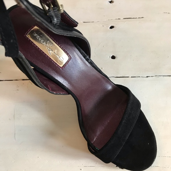 Report Signature Zany Black Suede High Back Heels - Picture 7 of 8